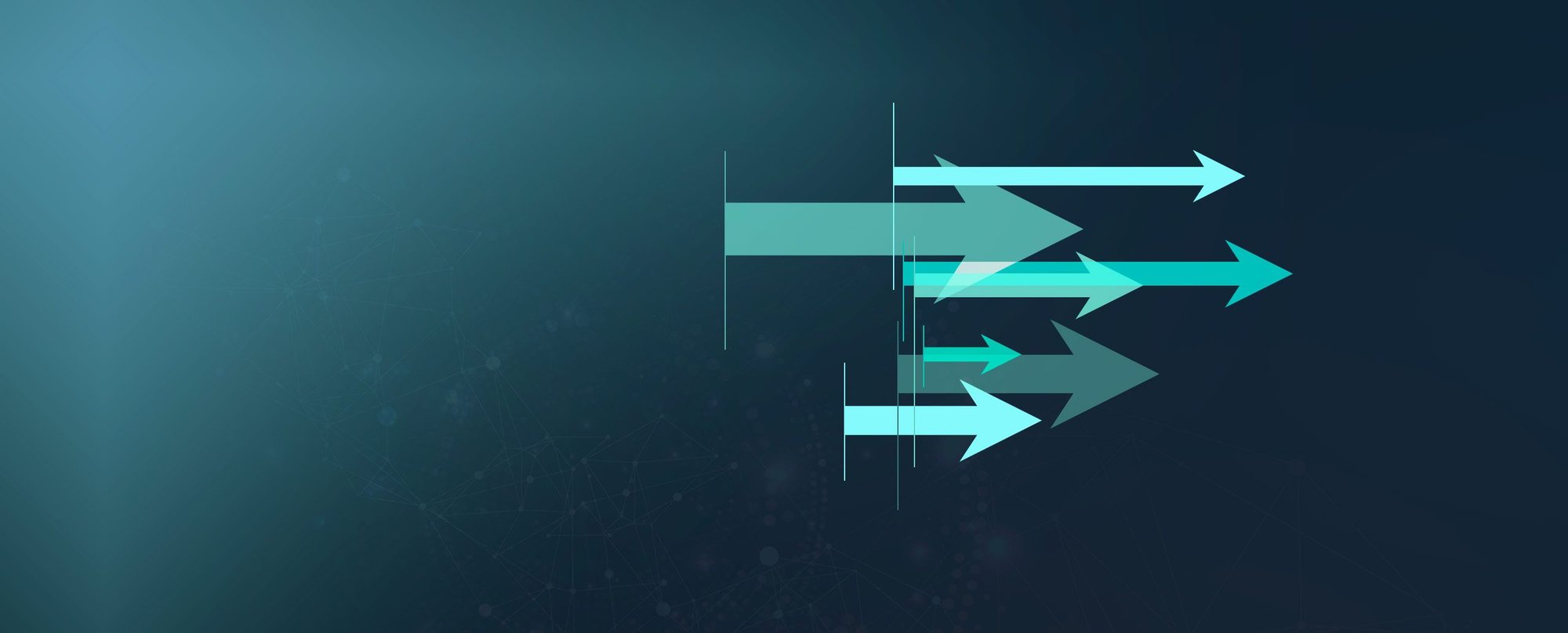 Process flow in arrow form