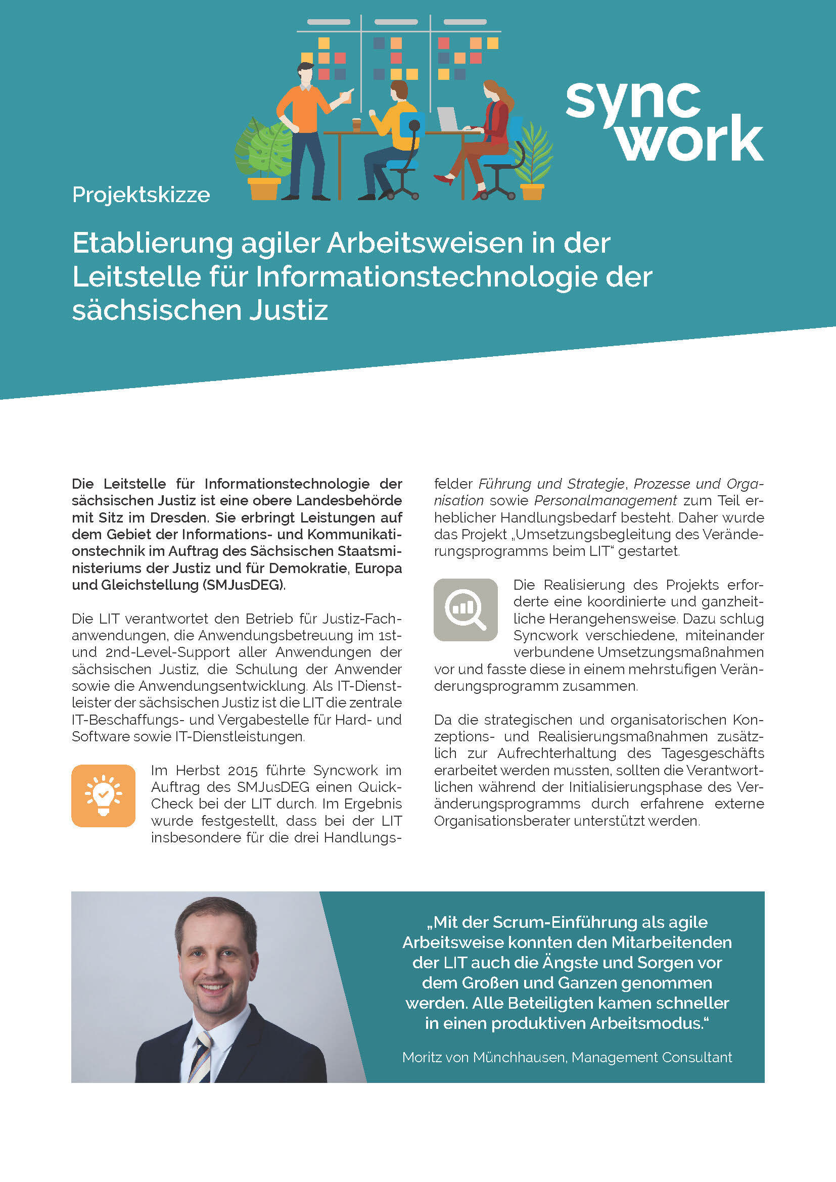 Projektskizze Sächsische Justiz - Agile Arbeitsweisen
