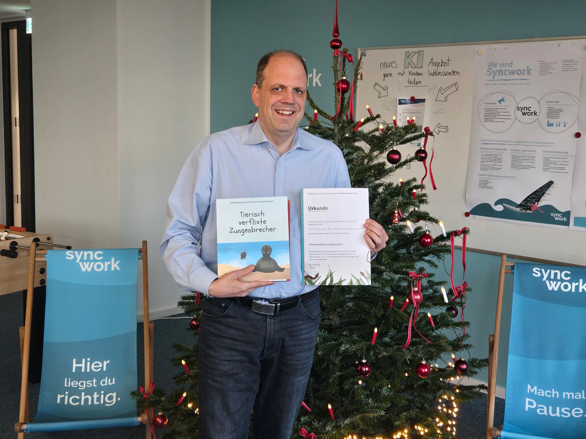 Syncwork übernimmt goldene Buchpatenschaft für ein inklusives Kinderbuch